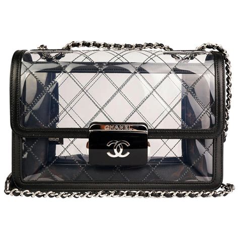 clear chanel bag|chanel transparent tote bag.